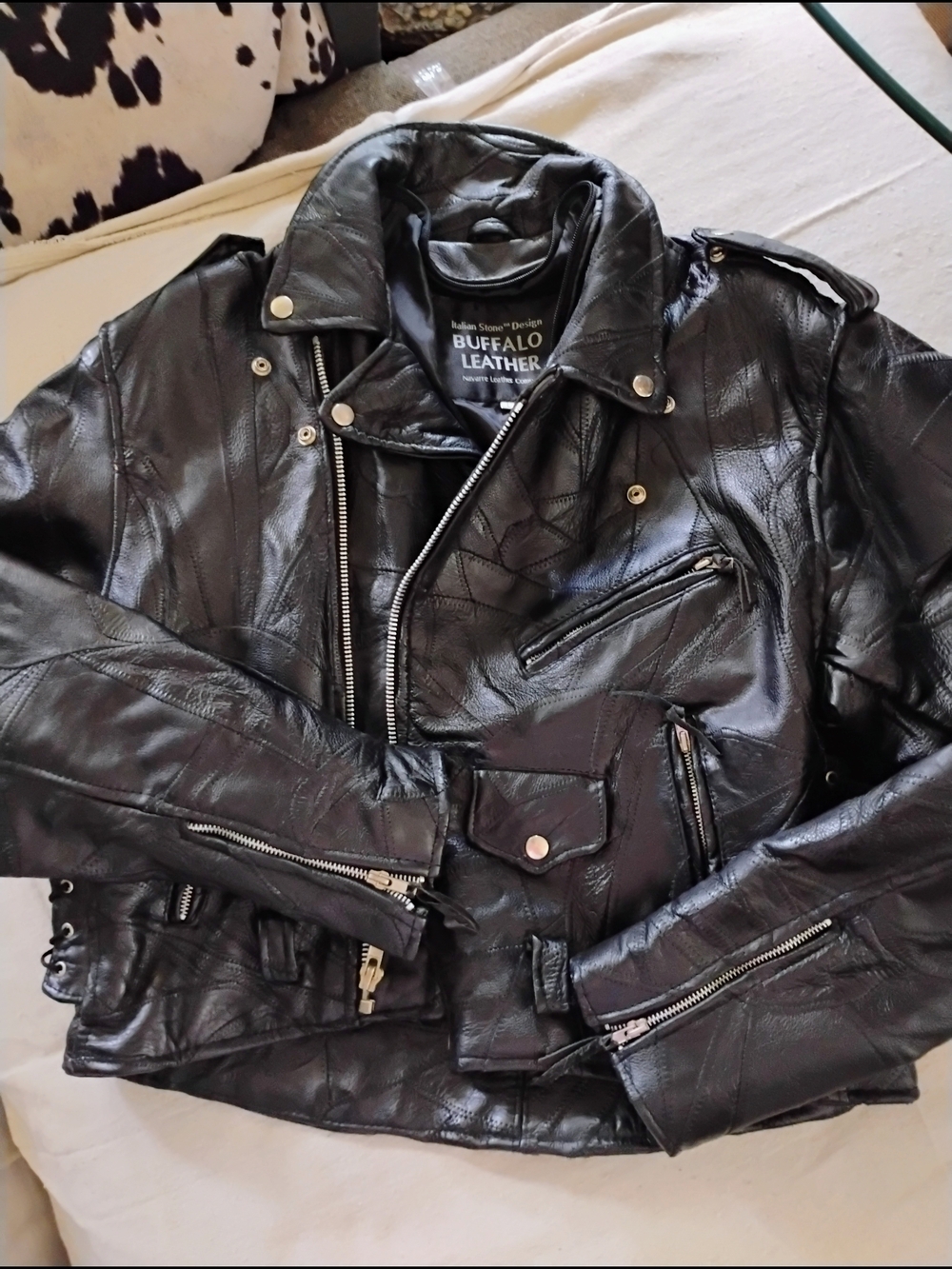 Buffalo Leather Black Men's Biker Jacket